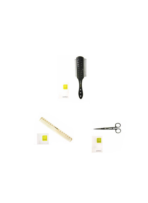 Trio Set - Precision Scissors, Wrap Drying Brush and Cutting Comb
